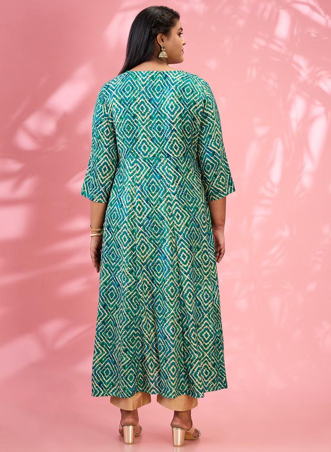 جلو باص كورتا بمقاس كبير وطبعة هندسية - Image 3