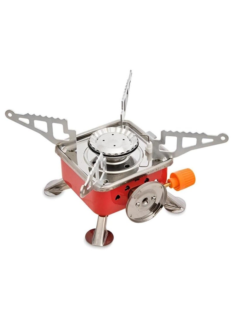 Generic Portable Camping Gas Stove – Foldable Backpacking Stove with Piezo Ignition, Adjustable Flame & Windproof Burner – Lightweight Hiking/Outdoor Cooker – 1pcs - Image 1
