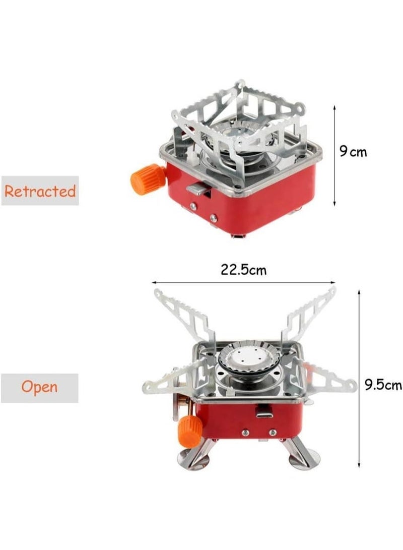Generic Portable Camping Gas Stove – Foldable Backpacking Stove with Piezo Ignition, Adjustable Flame & Windproof Burner – Lightweight Hiking/Outdoor Cooker – 1pcs - Image 2
