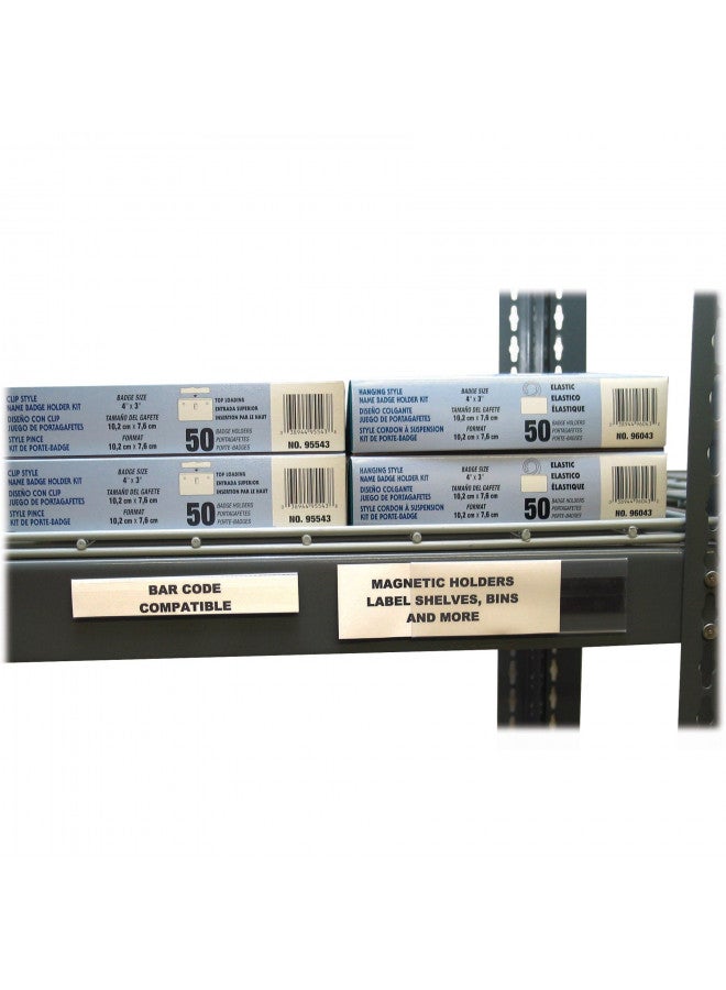 C-Line C-line Label Holder for Magnetic Shelf/Bin, 6 by 2-Inch, Clear  - Image 2