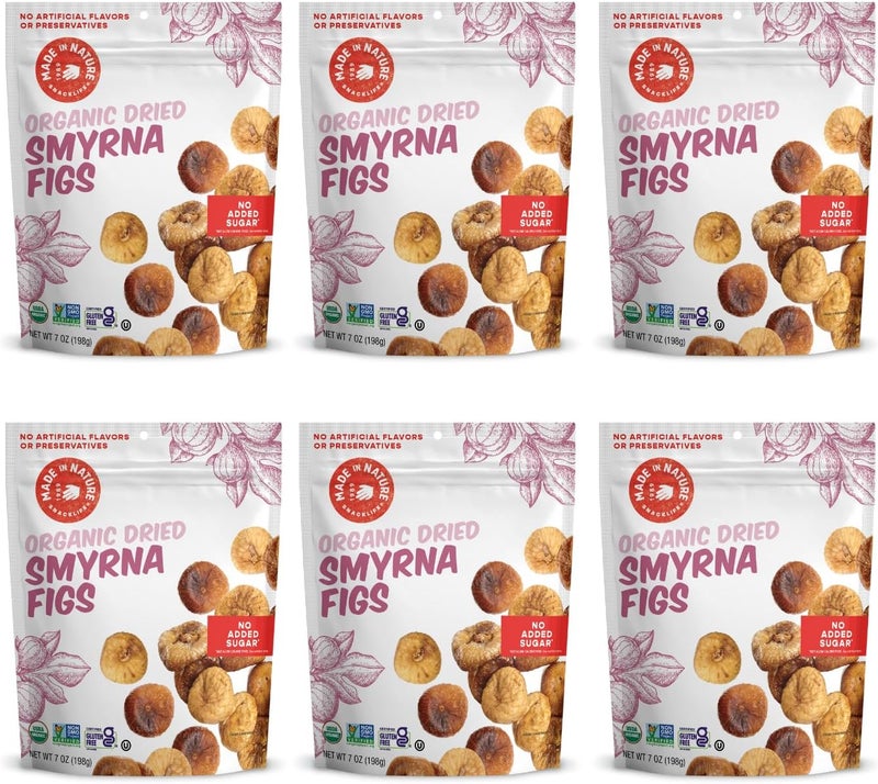 Made in Nature Organic Dried Smyrna Figs - 7oz Bags (6 Count) - Image 1