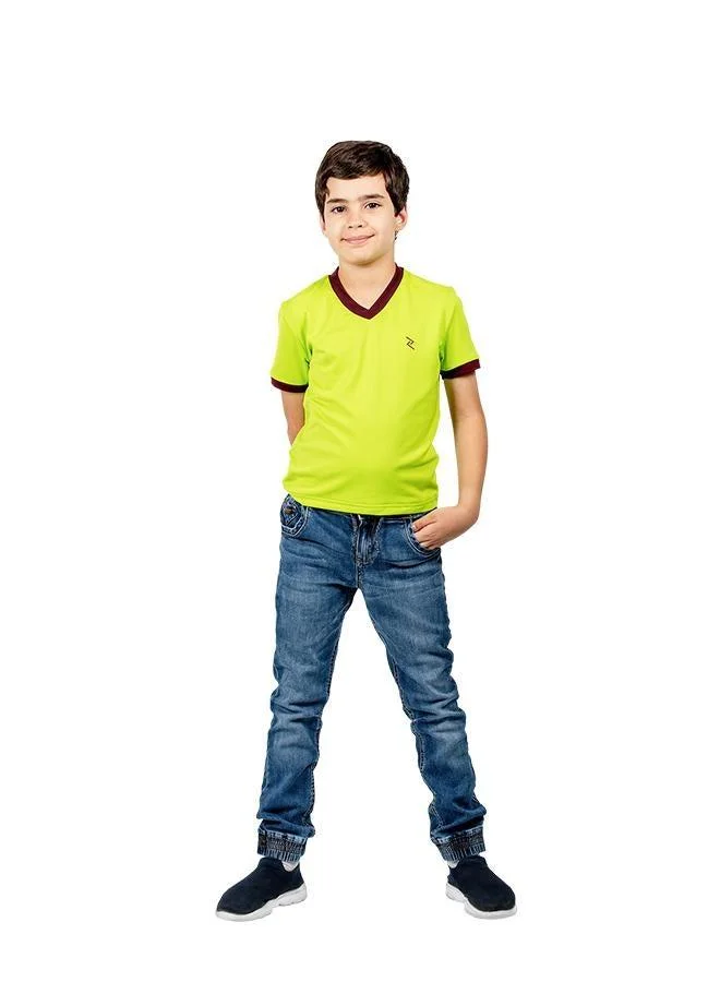 Zaecy Boy's V-neck Short Sleeve T-Shirt