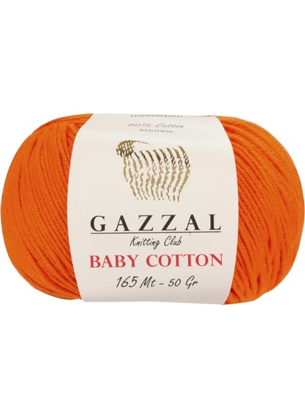 Gazzal Baby Cotton Orange Baby Wool-3419 