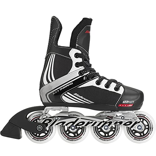 ROLLERBLADE Bladerunner by Rollerblade Dynamo Jr Size Adjustable Hockey Inline Skate, Black and White, Inline Skates , Size 1 - 4 - Image 3