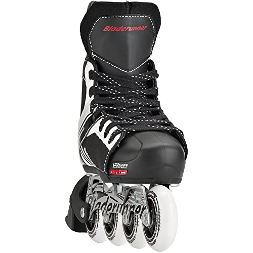 ROLLERBLADE Bladerunner by Rollerblade Dynamo Jr Size Adjustable Hockey Inline Skate, Black and White, Inline Skates , Size 1 - 4 - Image 4