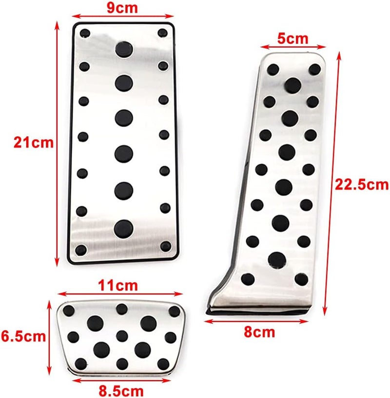 Wivplex 3-Piece Car Foot Pedal Cover Kit - Image 2