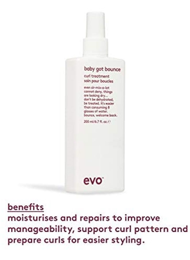 EVO Baby Got Bounce Curl Treatment - Enhances Curls with Touchable Soft Finish - Moisturize & Reduce Dry Frizzy Hair - 200ml / 6.7fl.oz - Image 4