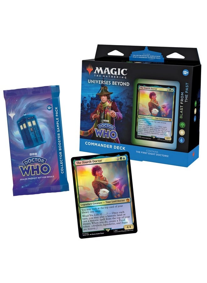 Magic the Gathering Doctor Who Commander Deck - Blast From The Past (100-Card Deck, 2-Card Collector Booster Sample Pack + Accessories)  - Image 2