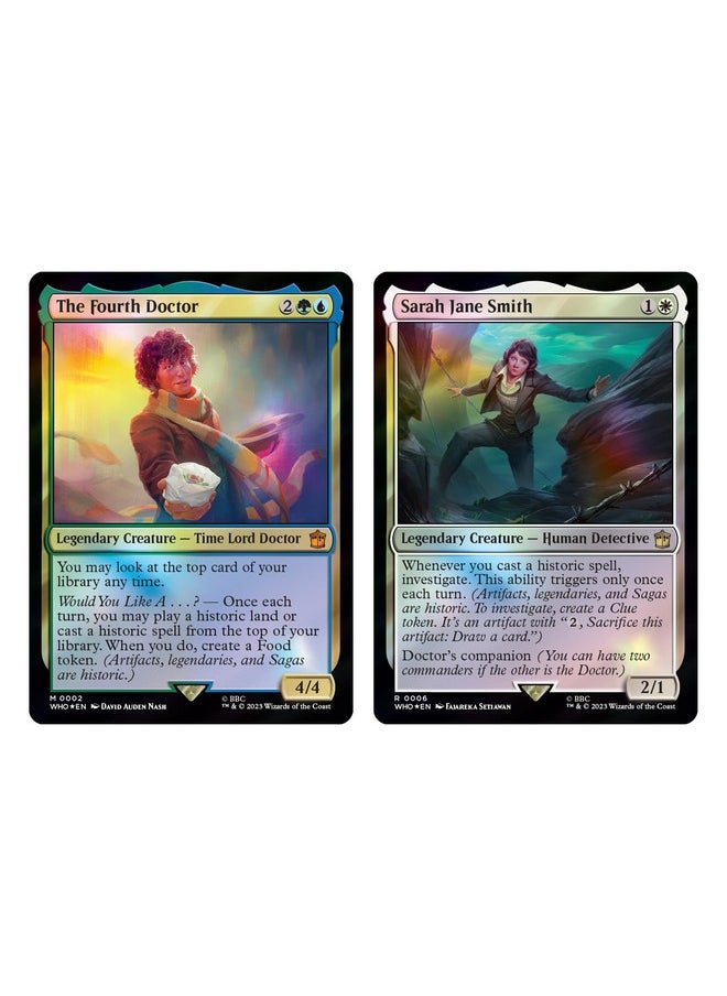 Magic the Gathering Doctor Who Commander Deck - Blast From The Past (100-Card Deck, 2-Card Collector Booster Sample Pack + Accessories)  - Image 4
