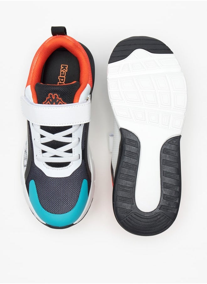Kappa - Boys' Logo Print Sports Shoes with Hook and Loop Closure - Image 1