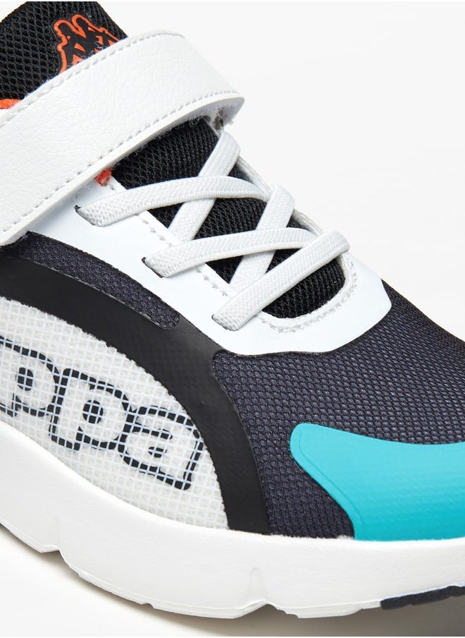 Kappa - Boys' Logo Print Sports Shoes with Hook and Loop Closure - Image 1