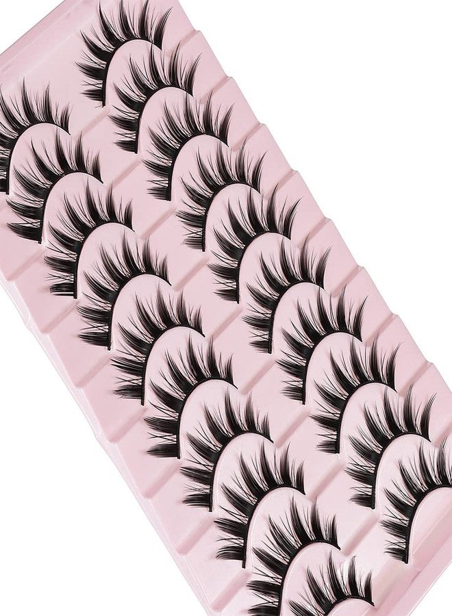 DSLONG 10 Pairs Manga Lashes Spiky Anime Cosplay Lashes 15mm Janpanese False Eyelashes Manhua Anime Doll Eye Lashes Halloween Makeup False Lashes - Image 4