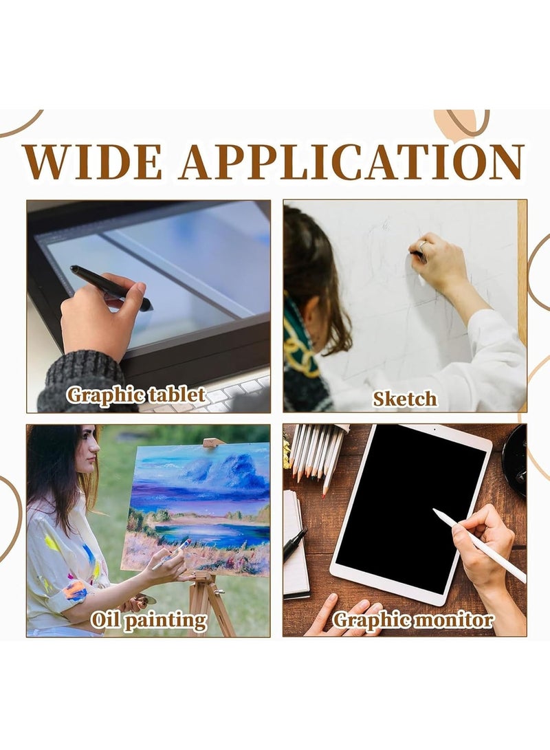 قفاز رسم لأجهزة الرسم اللوحية، قفاز حماية من التلطخ للفنانين بإصبعين لليد اليمنى واليسرى، يقلل الاحتكاك - Image 5