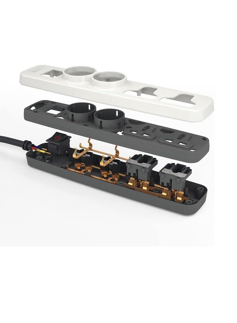iLOCK Power Strip Ilock Pro 4 Outlets (2 Schuko Sockets + 2 Universal Sockets) 2m cable 3680 watt 16A White - Image 3