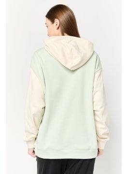 adidas Originals Women Sportswear Fit Long Sleeve Outdoor Hoodie, Light Green  - Image 4