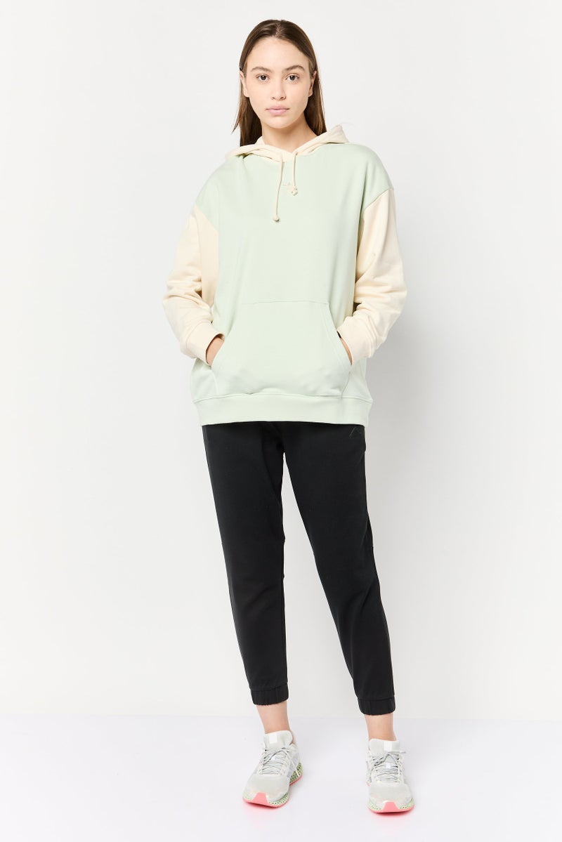 adidas Originals Women Sportswear Fit Long Sleeve Outdoor Hoodie, Light Green - Image 2