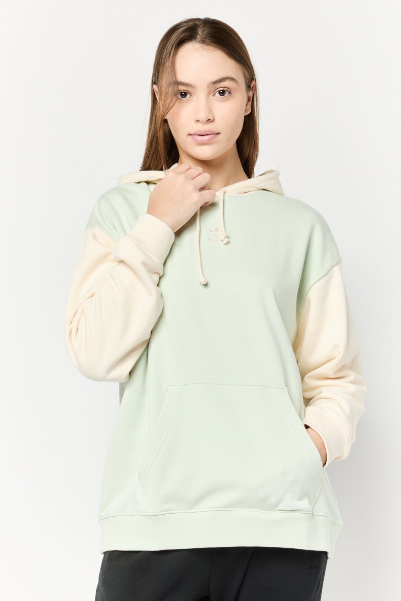 adidas Originals Women Sportswear Fit Long Sleeve Outdoor Hoodie, Light Green - Image 1