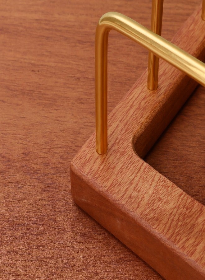 KH866 Chopping Board Rack with Wood Base - Multi-Layer Lid Holder, Baking Pan Storage Organiser Cabinet Accessory for Home Kitchen - Image 3