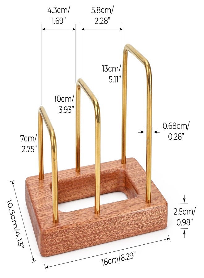 KH866 Chopping Board Rack with Wood Base - Multi-Layer Lid Holder, Baking Pan Storage Organiser Cabinet Accessory for Home Kitchen - Image 2