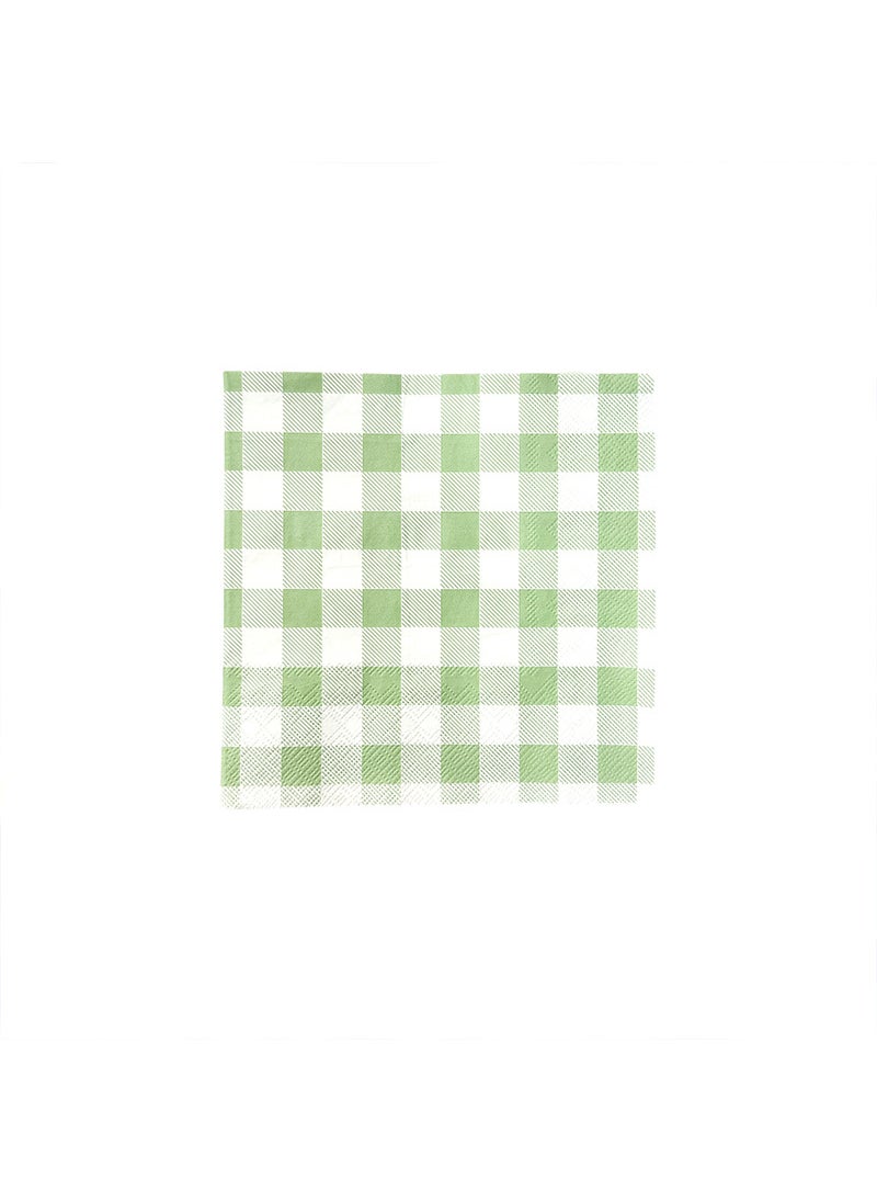 Generic Colorful Plaid Disposable Tableware Set for Birthday 25 * 25cm green checkered tissue 25 sheets 