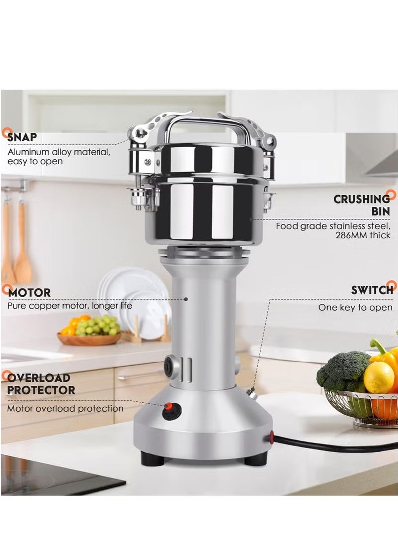 Microplus Electric Grain Grinder 150g High Speed Spice Herb Grinder Mill Pulverizer with 3 Blades Stainless Steel Powder Machine for Dry Spices Herbs Grains Coffee Seeds Rice Corn Pepper 950W - Image 4