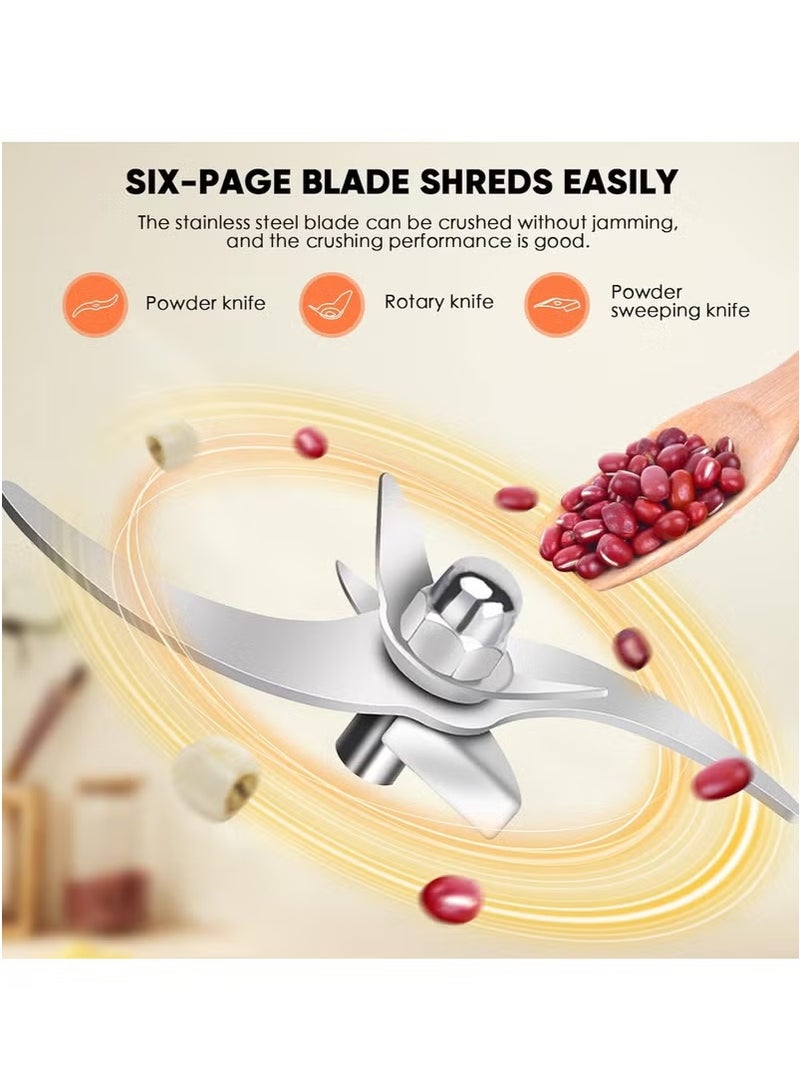 Microplus Electric Grain Grinder 150g High Speed Spice Herb Grinder Mill Pulverizer with 3 Blades Stainless Steel Powder Machine for Dry Spices Herbs Grains Coffee Seeds Rice Corn Pepper 950W - Image 5
