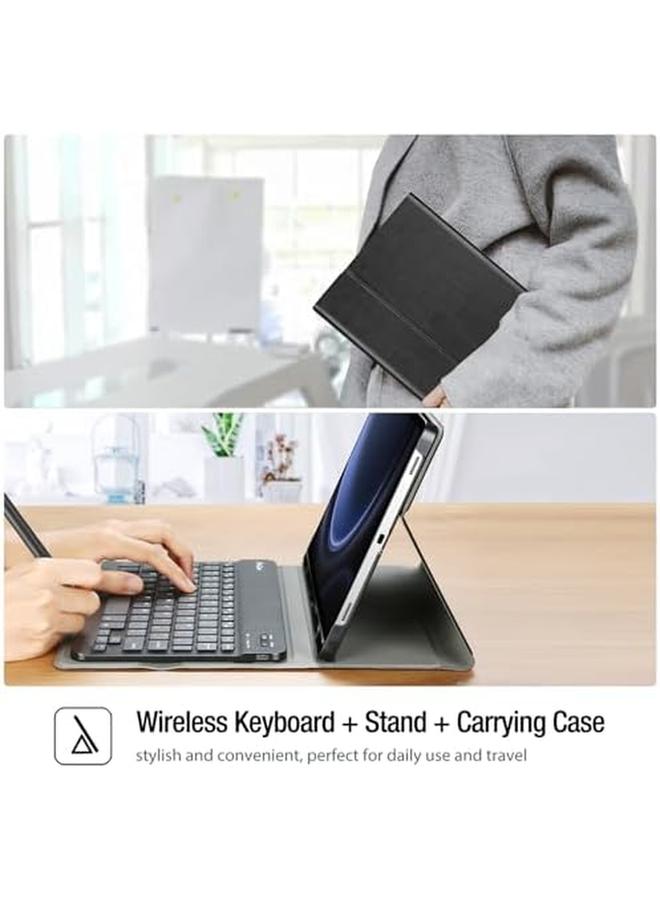 Procases For Galaxy Tab S9 Fe 11" 2023 Keyboard Case Protective Cover Case With Detachable Wireless Keyboard For Galaxy Tab S9 Fe 2023 –Black - Image 3