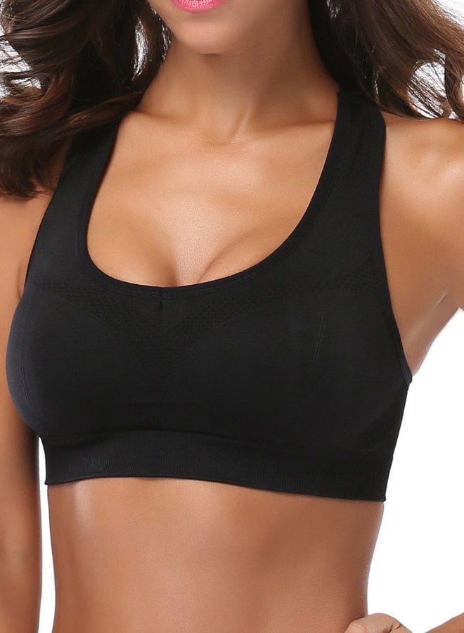MIRITY Women Racerback Sports Bras - High Impact Workout Gym Activewear Bra Color Black Grey Size S - Image 2