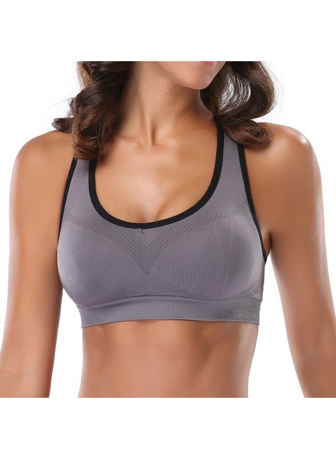 MIRITY Women Racerback Sports Bras - High Impact Workout Gym Activewear Bra Color Black Grey Size S - Image 5