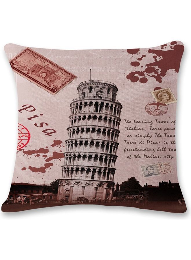 NIBEMINENT Tower Printed Cushion Cover Multicolour