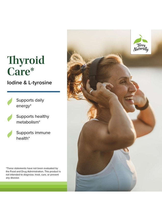 Terry Naturally Thyroid Care - Immune Health & Energy Support Formula - Nutritional Supplement with Iodine for Thyroid Health Support - Wellness Supplement with L-Tyrosine - 120 Capsules (Pack of 2) - Image 3