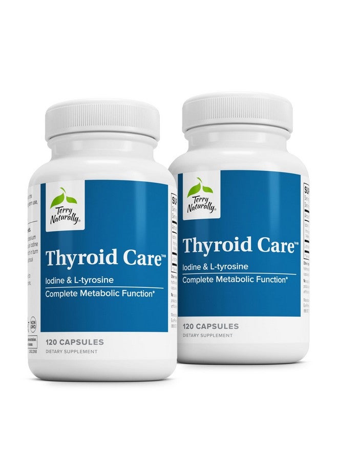 Terry Naturally Thyroid Care - Immune Health & Energy Support Formula - Nutritional Supplement with Iodine for Thyroid Health Support - Wellness Supplement with L-Tyrosine - 120 Capsules (Pack of 2) - Image 1