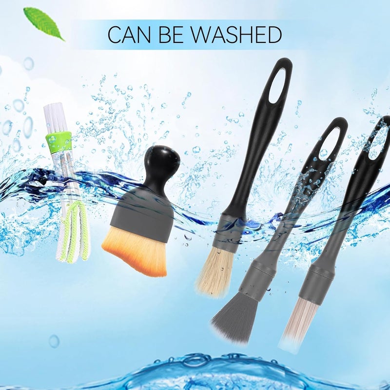 GraGra 6 PCS Car Detailing Brushes Set for Interior/Exterior Cleaning - Image 3