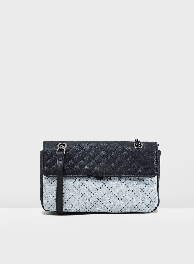 CARPISA Chain Detail Quilted Crossbody