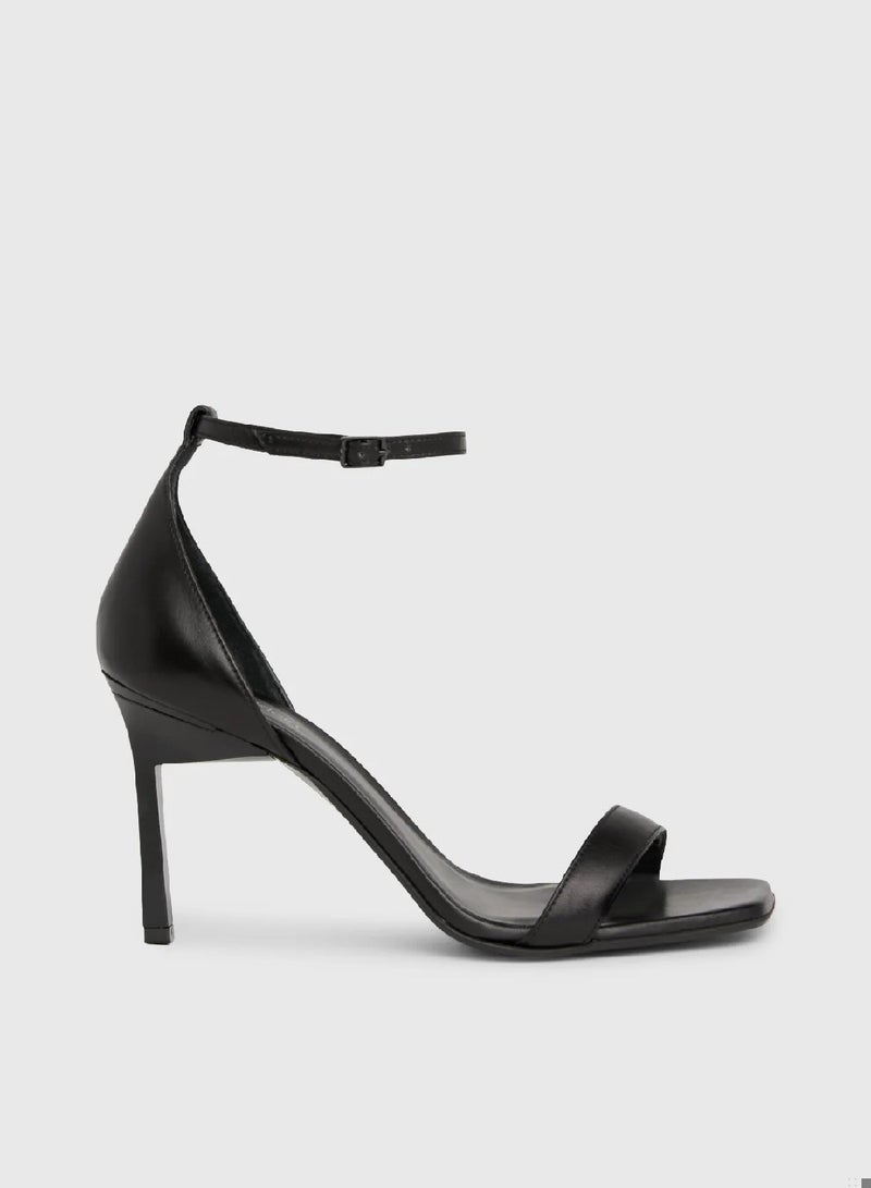 كالفن كلاين صندل من الجلد بكعب عالي رفيع - Image 1
