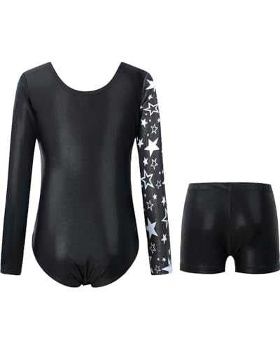 JiAmy Girls Gymnastics Leotards Glitter Ballet Dance Unitards Biketards Activewear with Short Hairband for Kids 89 Years - Image 3
