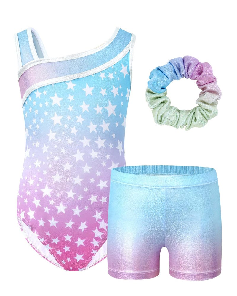 JiAmy Girls Gymnastics Leotards Glitter Ballet Dance Unitards Biketards Activewear with Short Hairband for Kids 89 Years - Image 2
