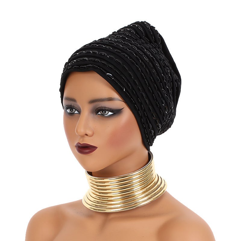 New Fashion Turban Cap African Wedding Party Auto Gele Hat - Image 1