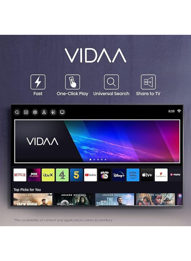 Hisense 85 Inch Smart TV 4K UHD | Dolby Vision | Natural Colour Enhancer | VIDAA U5 OS | 60 HZ | Youtube | Netflix | Disney+ | Freeview Play | WiFi - 85A6N Black - Image 3
