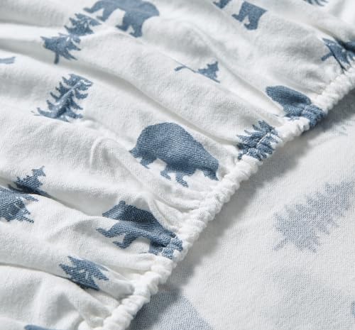 Eddie Bauer - Queen Sheets, Cotton Flannel Bedding Set, Brushed For Extra Softness, Cozy Home Decor (Bears & Trees, Queen) - Image 2