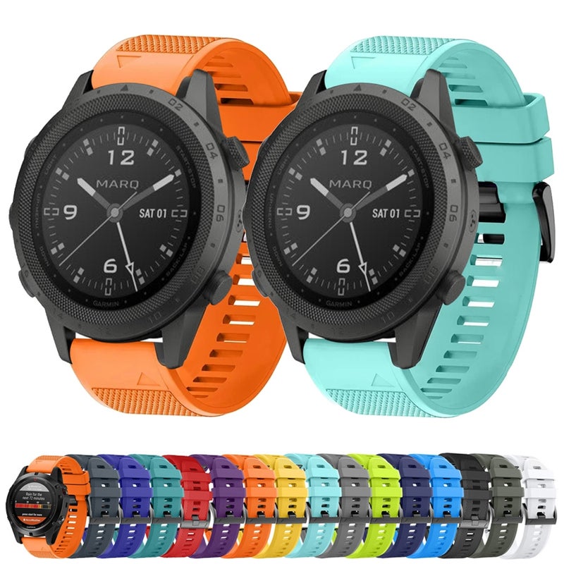 S-TOP For Garmin Quatix 5 Quick Release 22mm Silicone Watch Band(Army Green) - Image 2