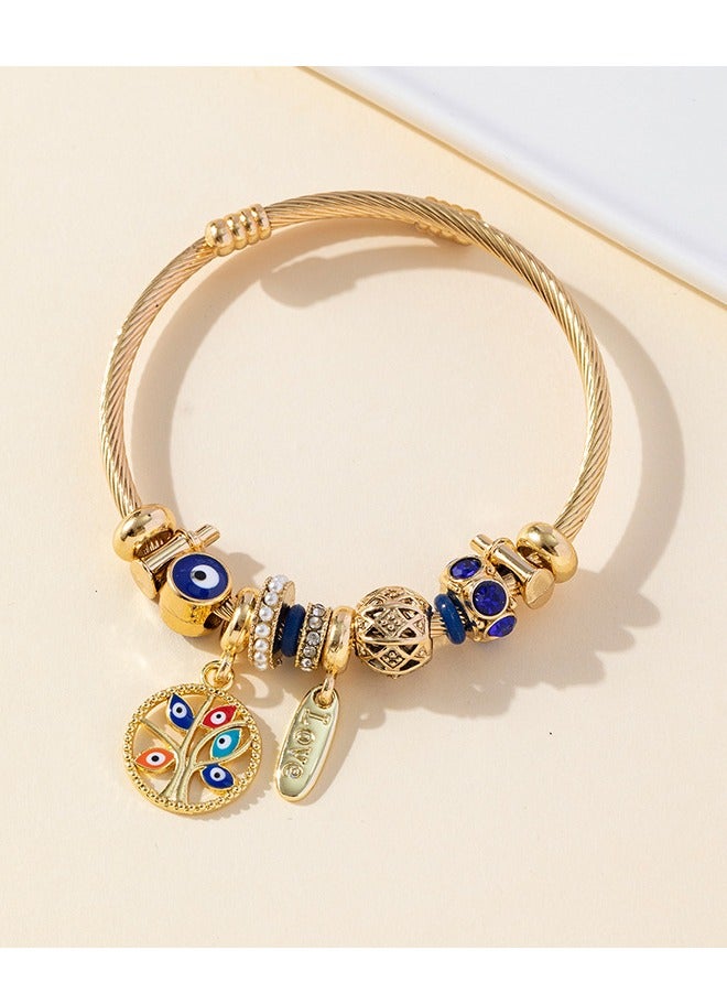 Arabic style stainless steel beaded bracelet, luxurious gift for Ramadan, durable design, traditional and modern fusion jewelry - Image 2