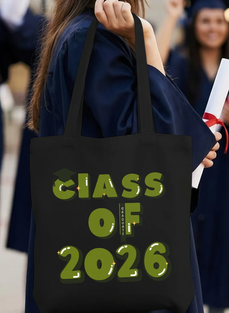 LOWHA Polyester Shoulder Tote Bag for 2026 Graduation Celebration