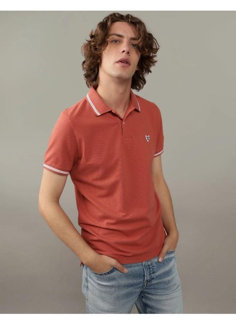 Collar Line Logo Detail Short Sleeve Polo Shirt