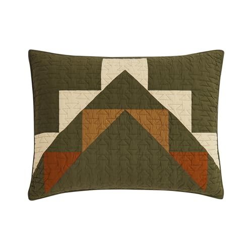 Pendleton King Quilt Set – 100% Cotton 3 Piece Quilt Set with Shams, Soft Lightweight Bedding for King Size Bed, Green & Beige Patterned Comforter Alternative, King Bedding Set (Tumalo) - Image 5