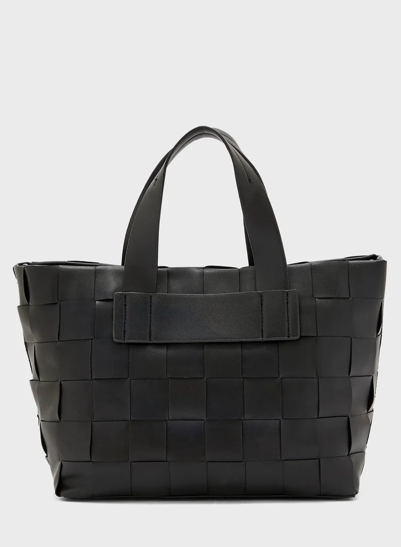 Vincci Round Handle Zip Closure Satchel