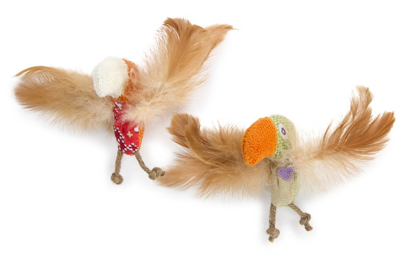 Petlinks (2 Count) HappyNip Love Birds Cat Toys, Contains Silvervine & Catnip - Multi Color, 2 Count - Image 2