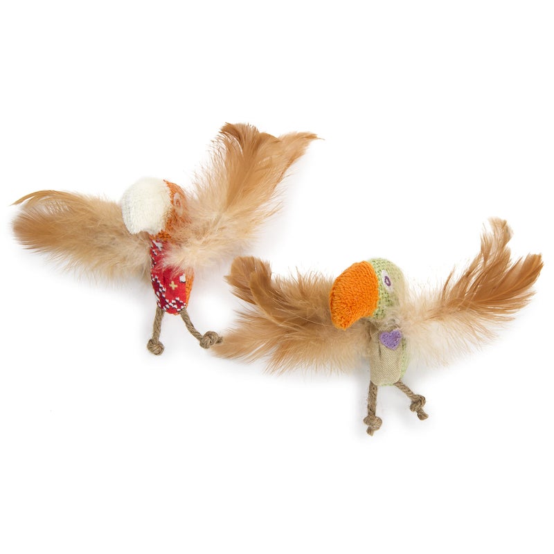 Petlinks (2 Count) HappyNip Love Birds Cat Toys, Contains Silvervine & Catnip - Multi Color, 2 Count - Image 1