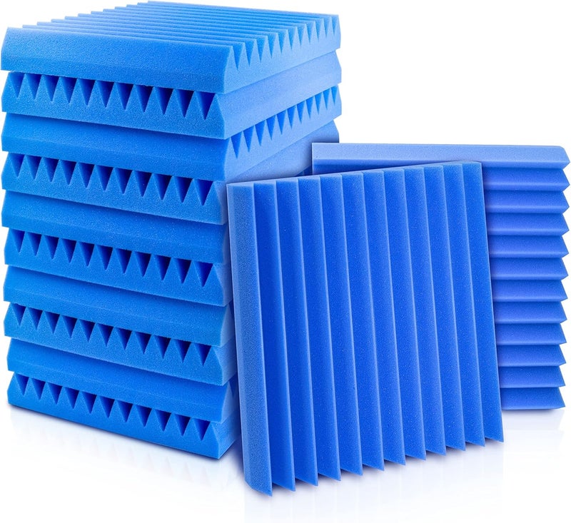 Fstop Labs Acoustic Panels, 2" X 12" X 12" Acoustic Foam Panels, Studio Wedge Tiles, Sound Panels wedges Soundproof Foam Padding Sound Insulation Absorbing Home and Office - Image 1
