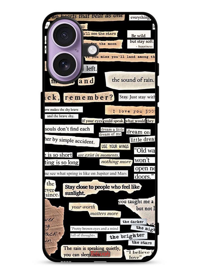 Tolwak Apple iPhone 17 Protective Case Cover Quotes Stickers - Image 1